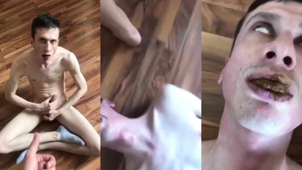 Watch this stupid addict get his ass slammed hard and deep by a scat-loving fag