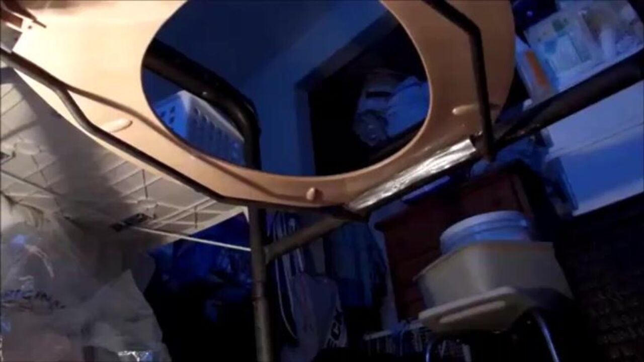 Watch this mature slut with a big butt take a load on the shitting chair while she's scatting