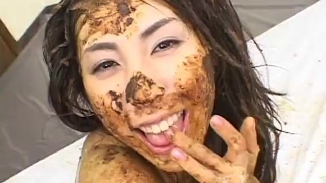 Japanese Miki Karasawa gets her scat drenched in her own filth