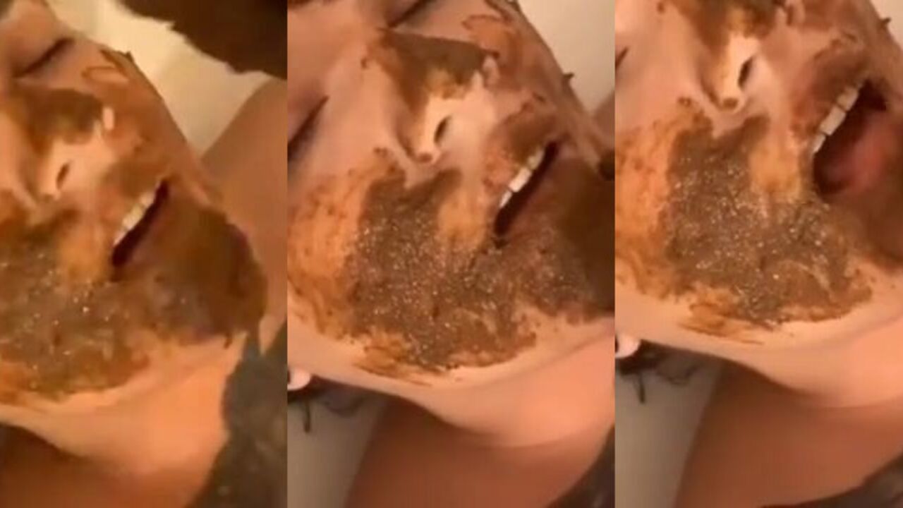 Slutty slave gets a filthy facial for being worthless and filthy in the human toilet