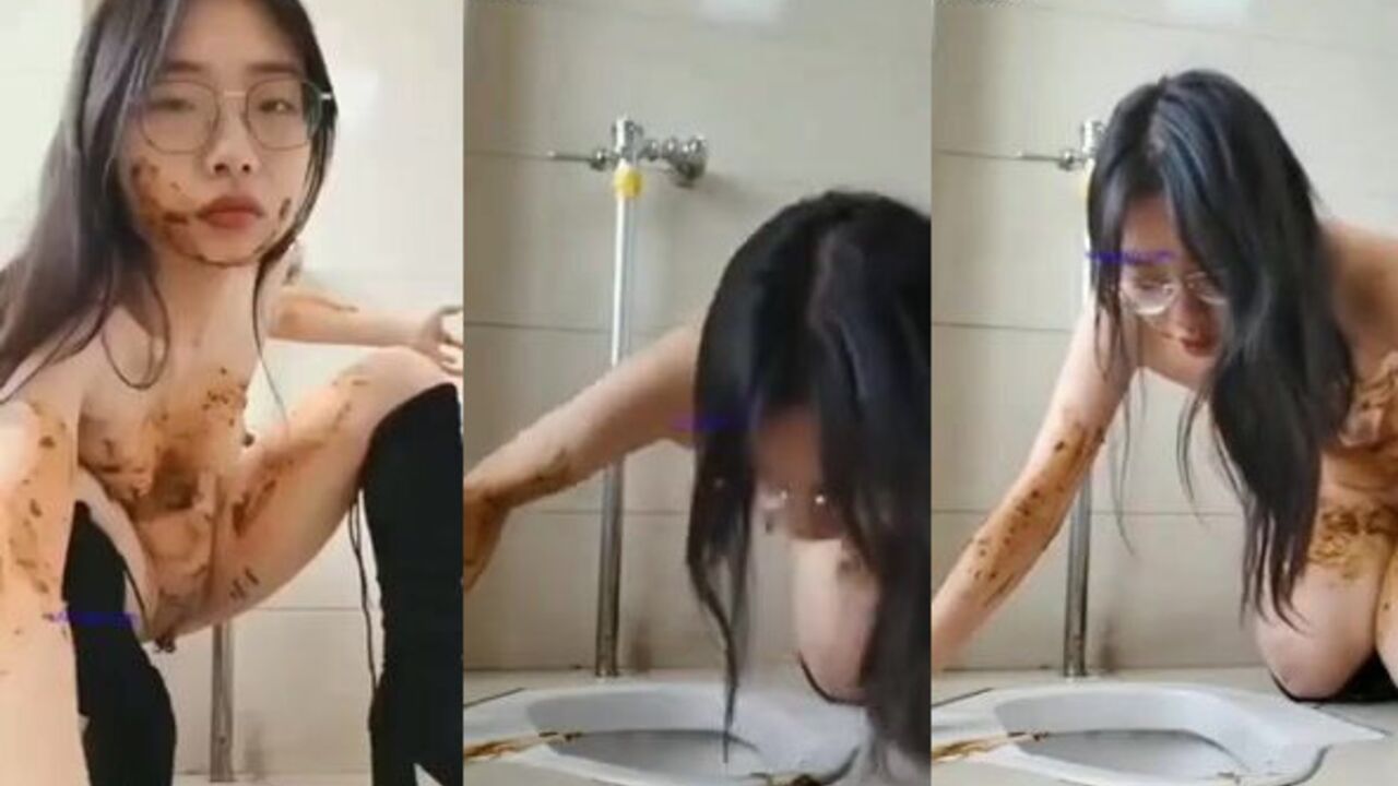 Watch this kinky slave girl scat in public toilet