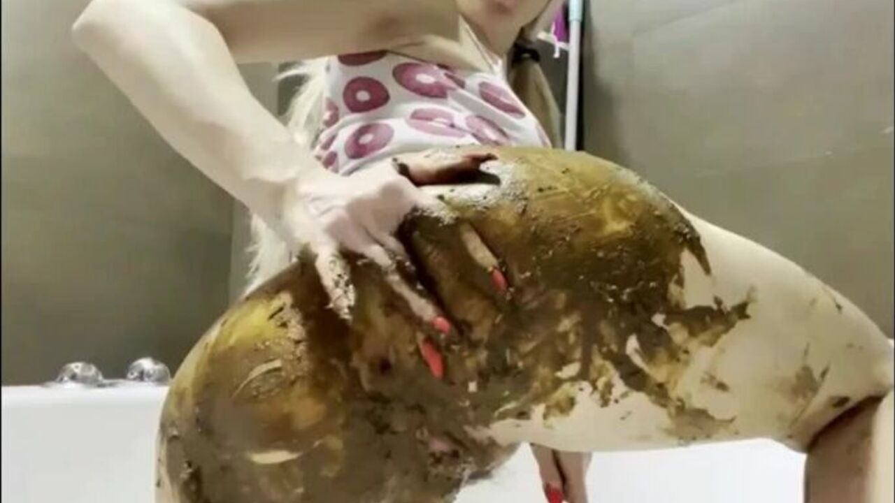 Ruined and scat-drenched slut gets humiliated in a pooped-up video