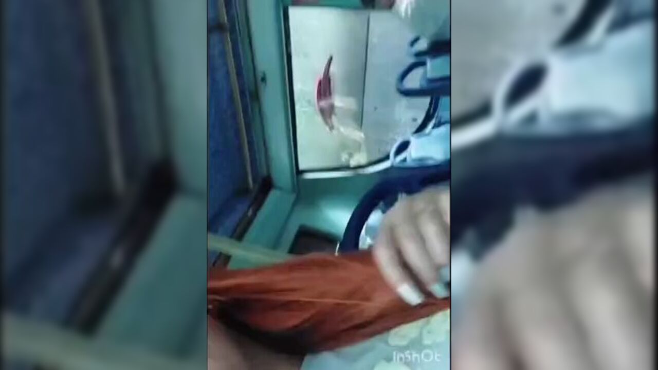 Girl gets off the bus with her tight scat and shows off her pooped out shorts
