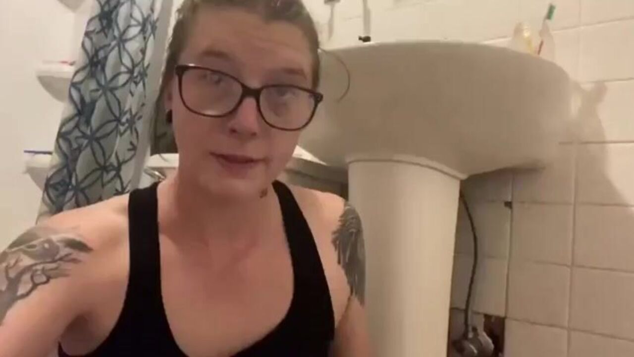 Nerdy glasses-wearing geek gets down and dirty with scat and licking