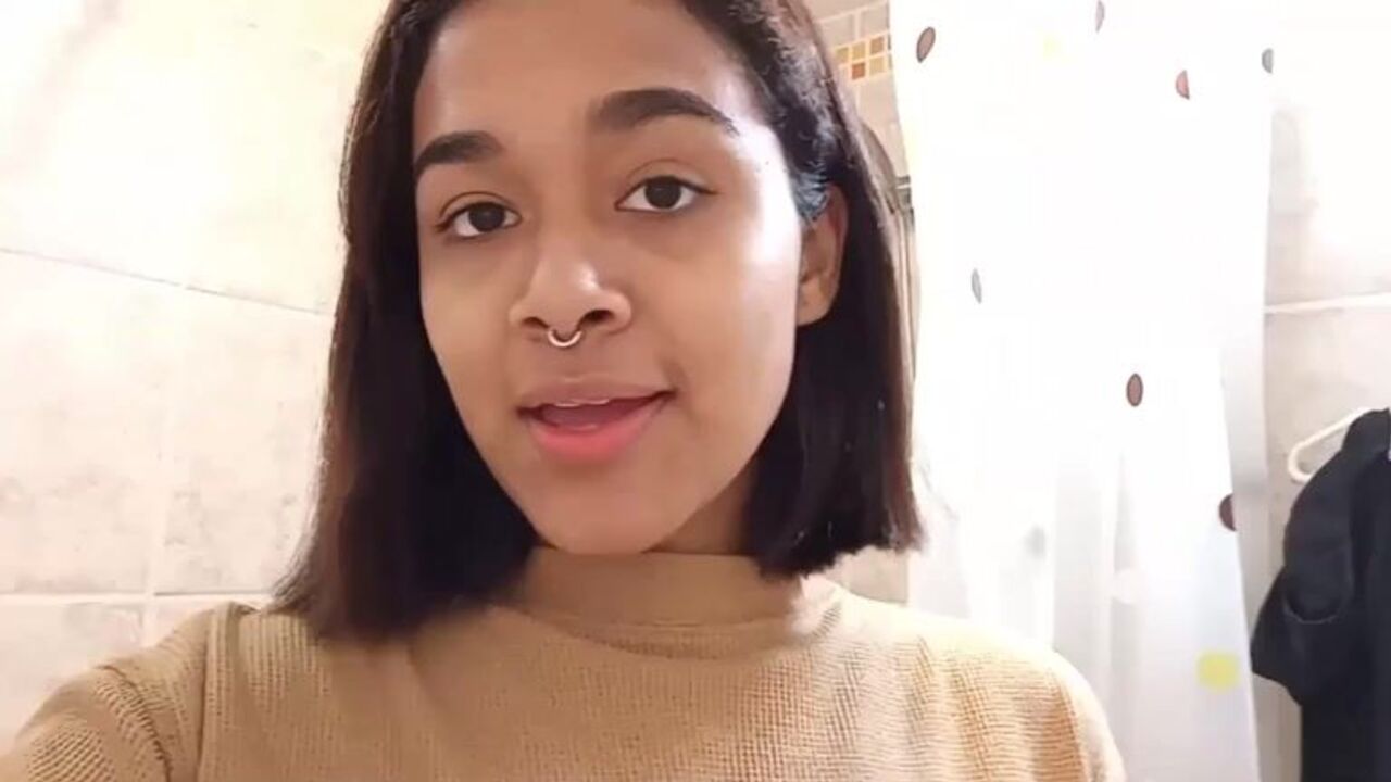 Watch this hot Latina slut get her scat stuffed with her own filth