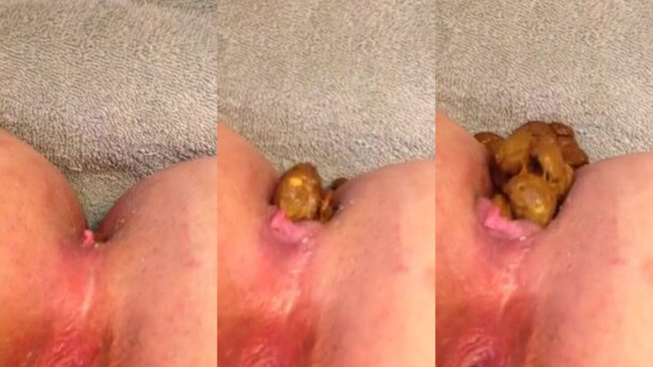 Watch this filthy scat porn video up close and personal as it's pumped out