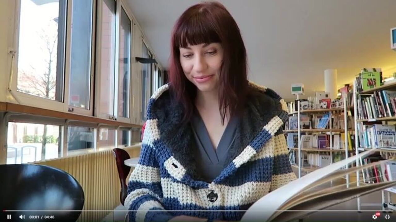 Watch this kinky library chick get her scat pumped with a fart explosion