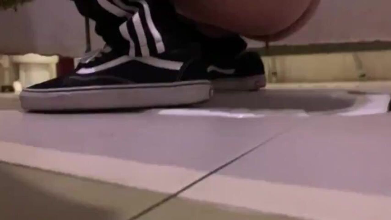 Watch these guys squat and pee in the toilet like little sissies