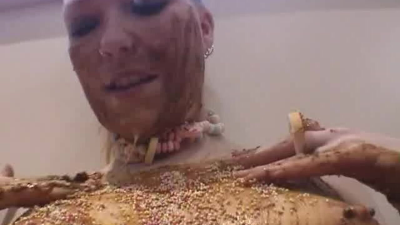 Watch this filthy slut get her scat spread wide open and get pounded hard