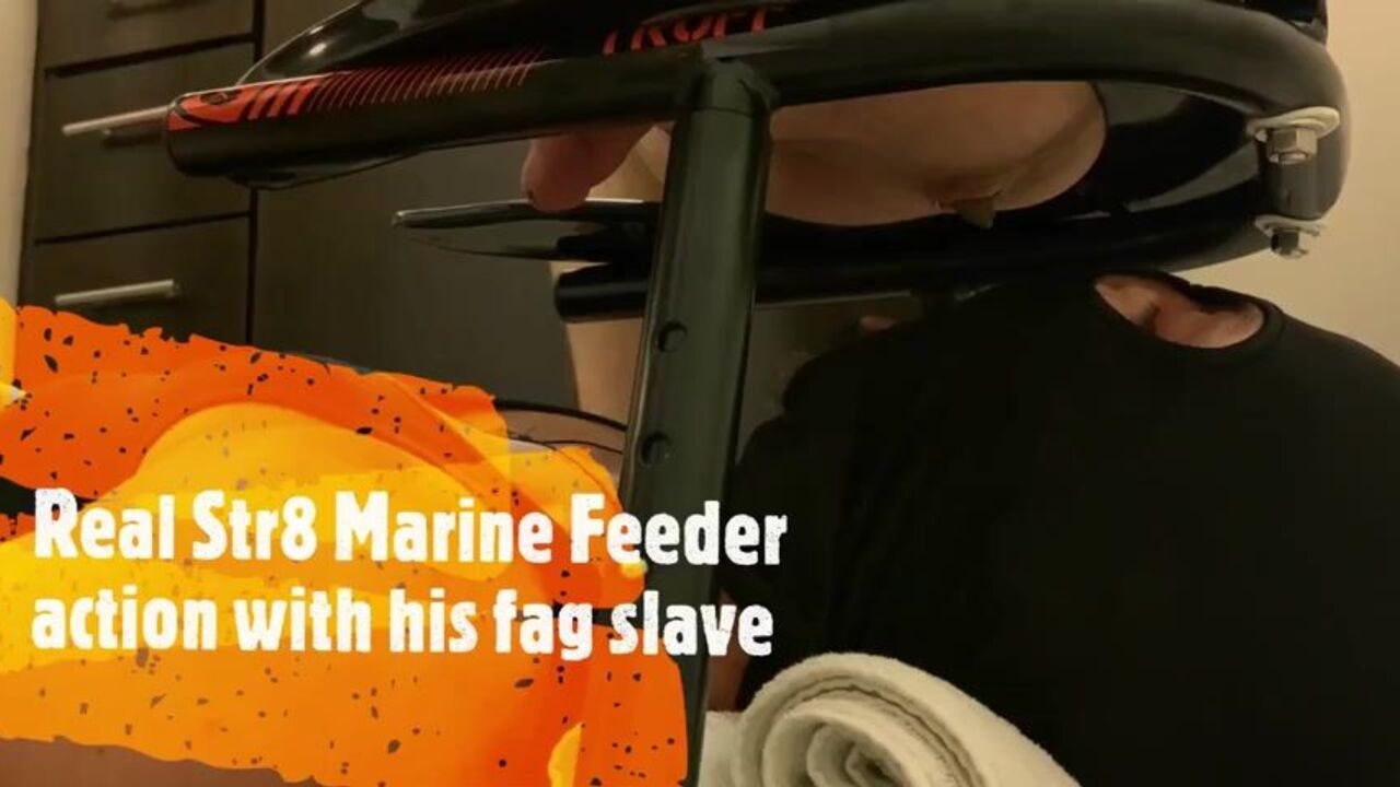 Watch as your scat-loving straight friend worships your Divine Str8 Marine God