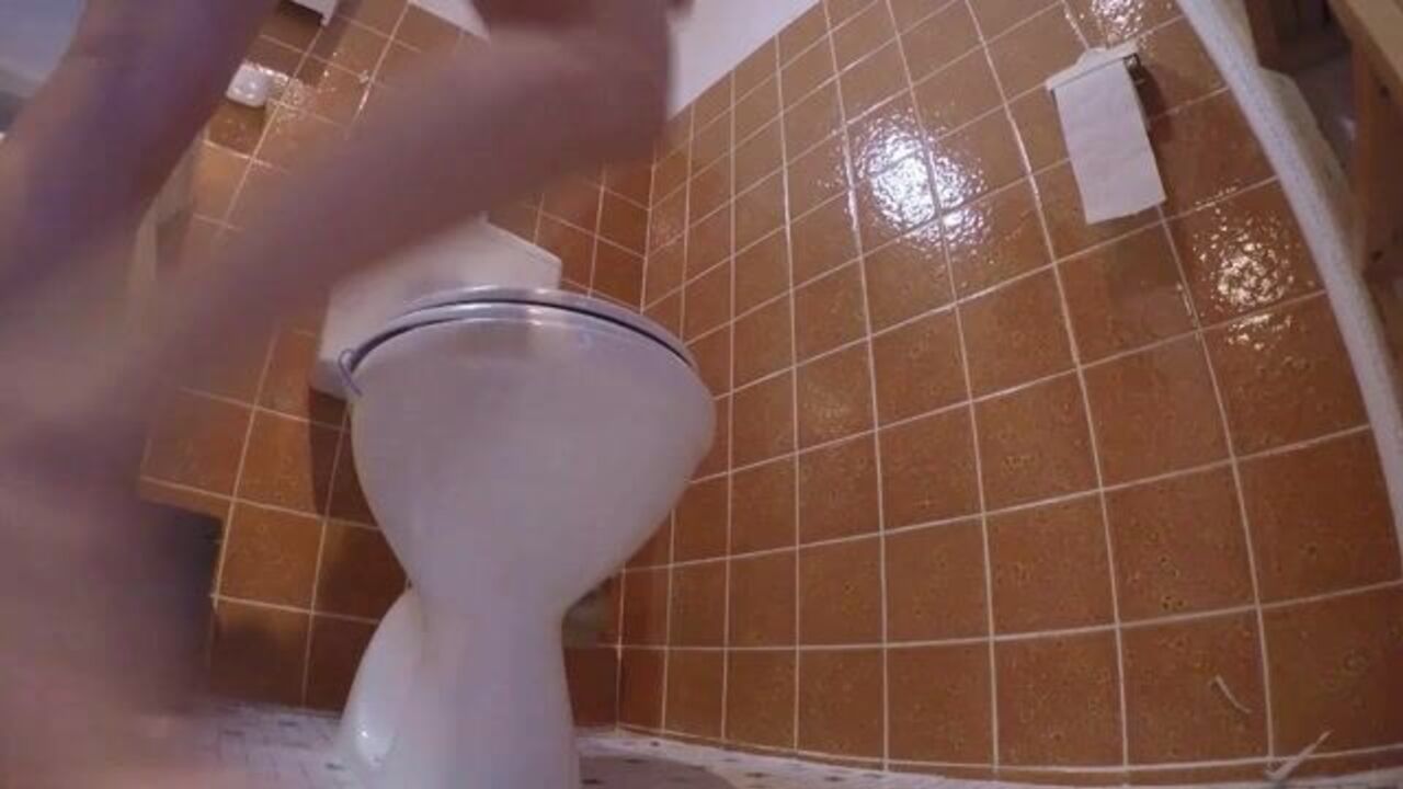 Watch this slim and filthy slave take a massive load in her scat