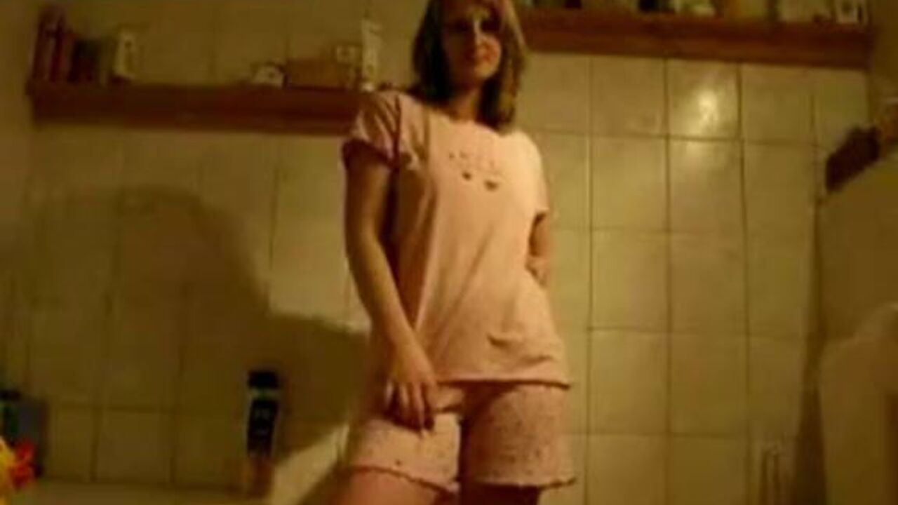 Naughty teen Pooped in bathroom and sprayed with pee