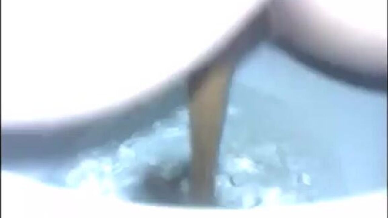 Intense close-up of girl's toilet session - scat porn and girl shitting with diarrhea