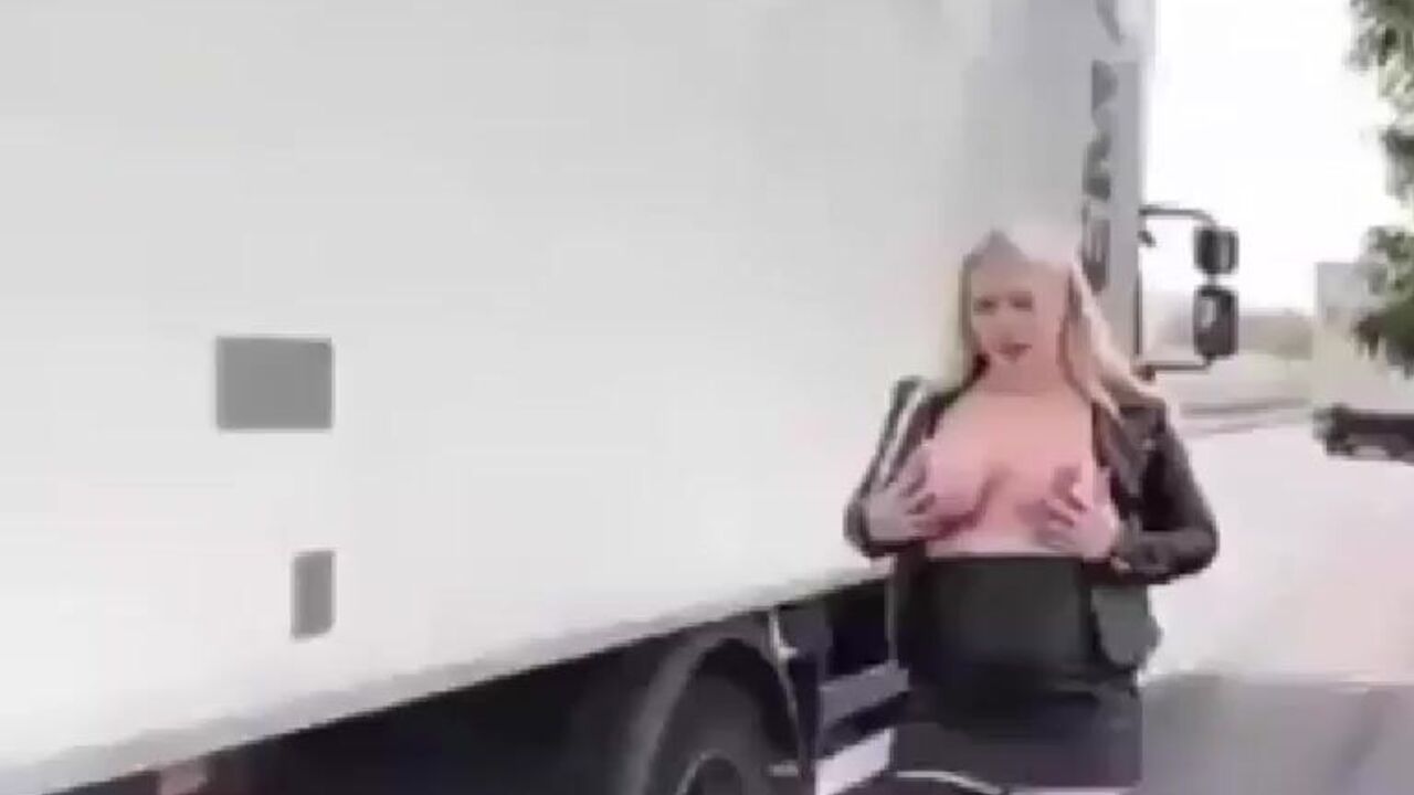 Watch this dirty slut get her scat wet and drenched in roadside pee