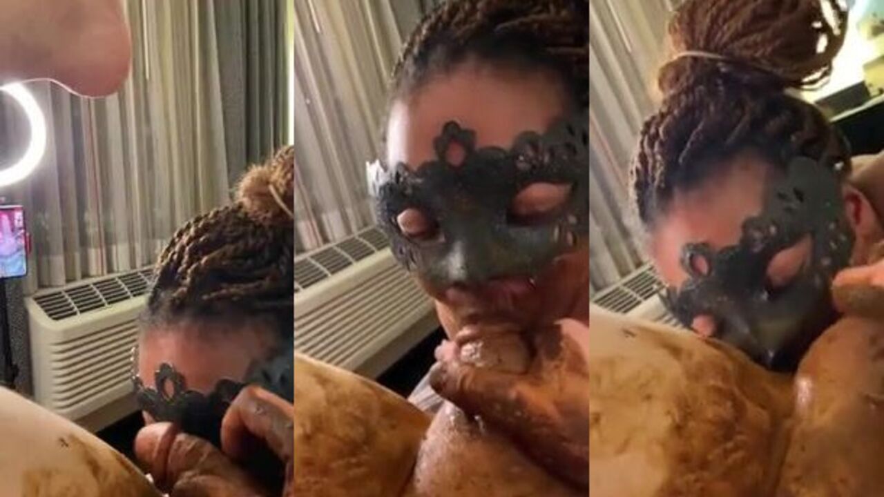 Interracial slave gets her ebony scat thoroughly examined and used