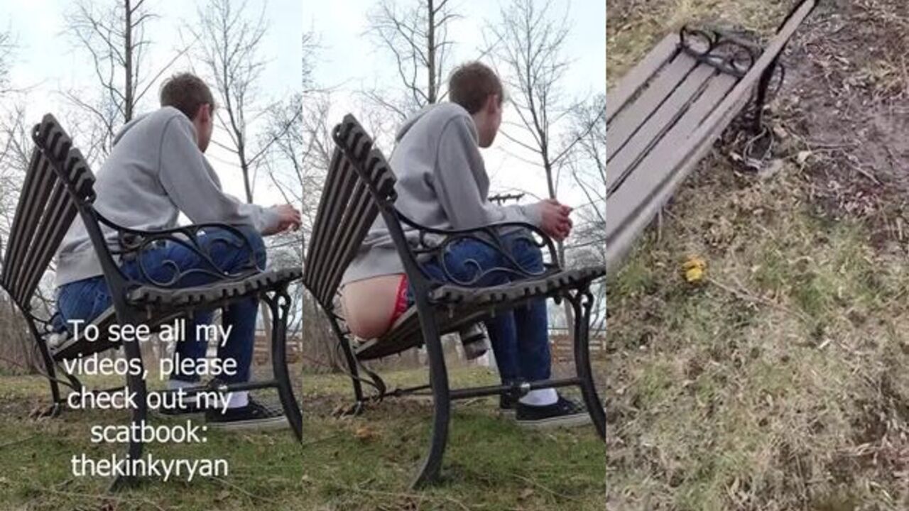 Watch this hot scat porn video of a twink dude farting on a road by the side of the road