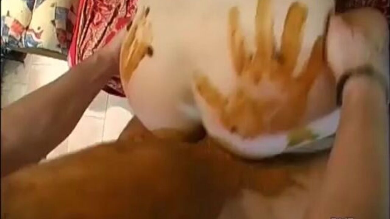 Watch this filthy slut get her scat stuffed and scat covered in this scat porn video