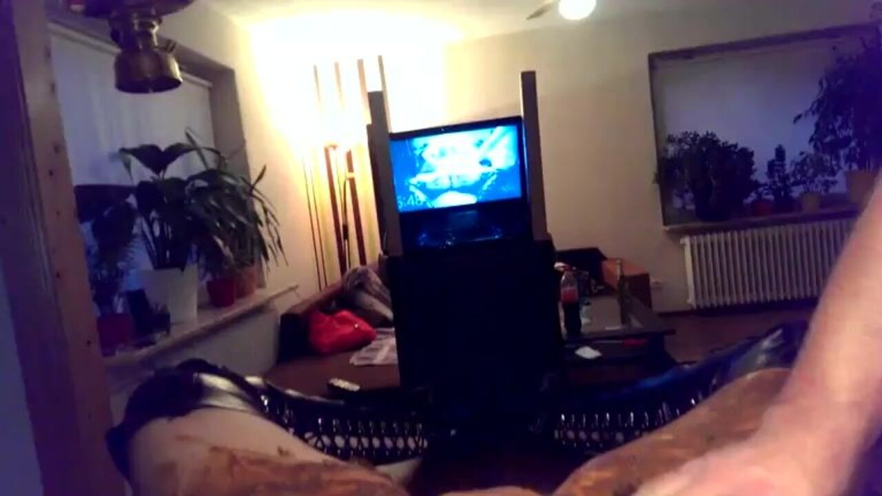 POV footage of a filthy slave getting her scat stuffed