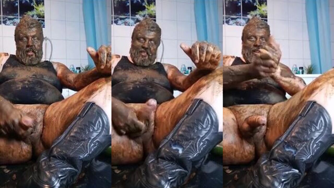 German BBW gets extreme with scat and filthy cumshot in her boots