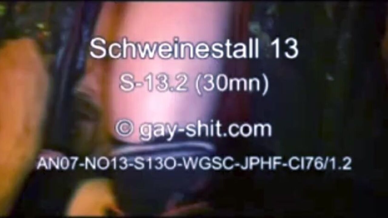 Naughty Schweinestall 13 gets wild with scat and eats it all up