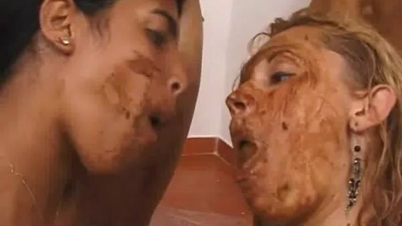 Sharing is caring in this scat porn video featuring a slutty scat girl