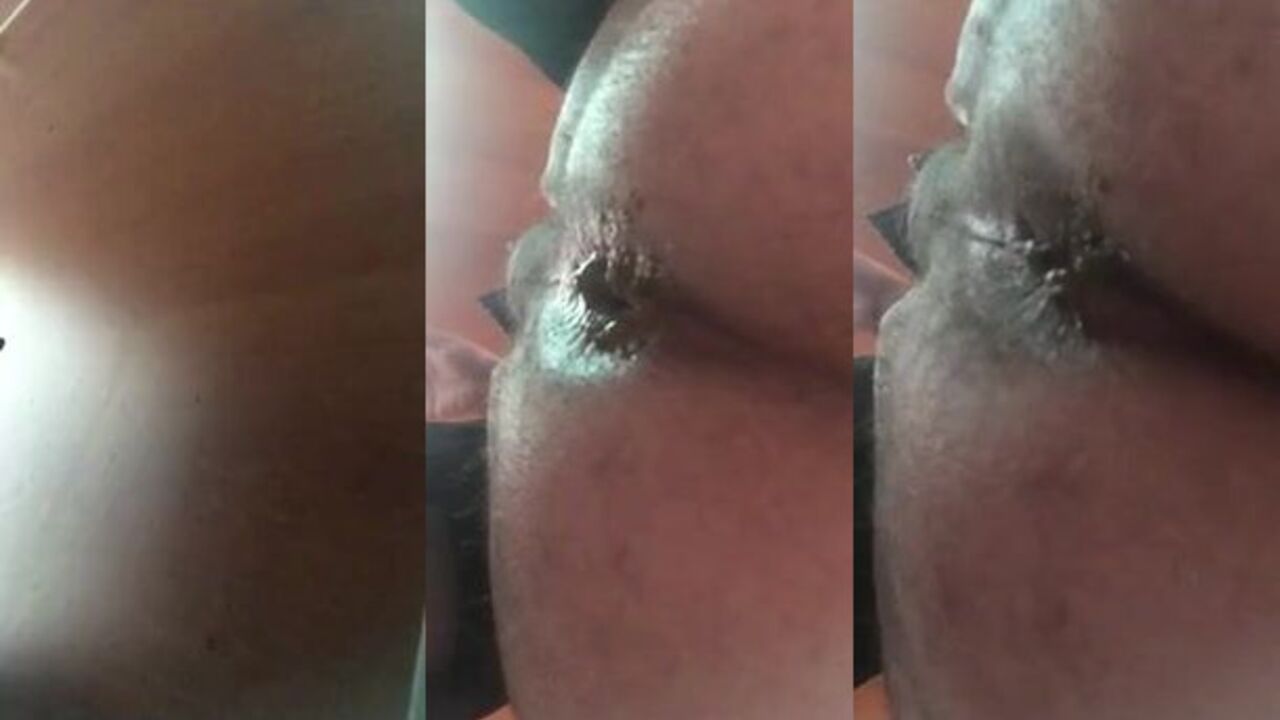 Watch as this voyeuristic guy pees in his own scat while watching his man's toilet