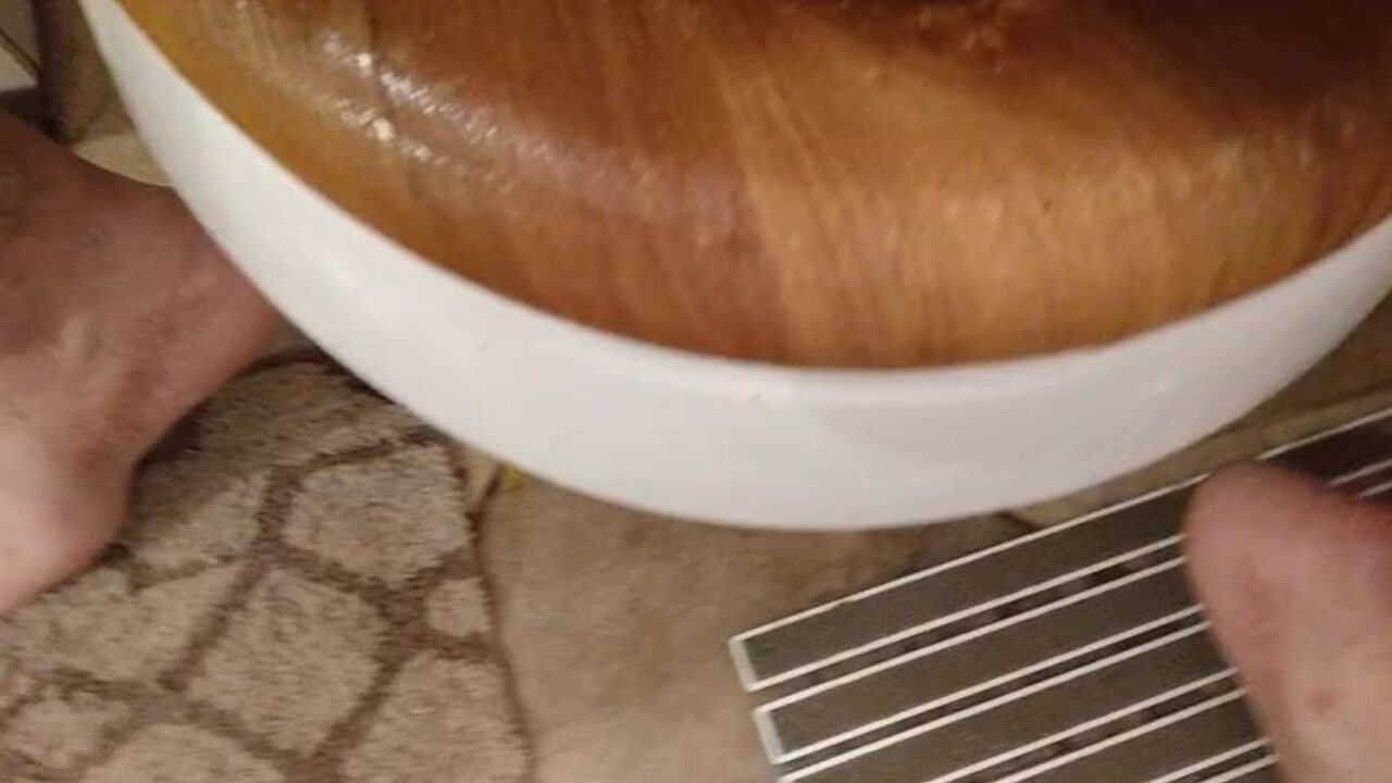 Watch this smelly guy drop his load in the toilet while getting ready for the day