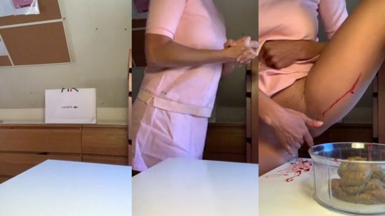 Watch this filthy scat porn video of a scatty period girl getting her big clit pumped