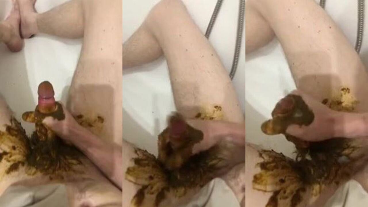 Watch this dirty amateur slut get her scat pounded hard