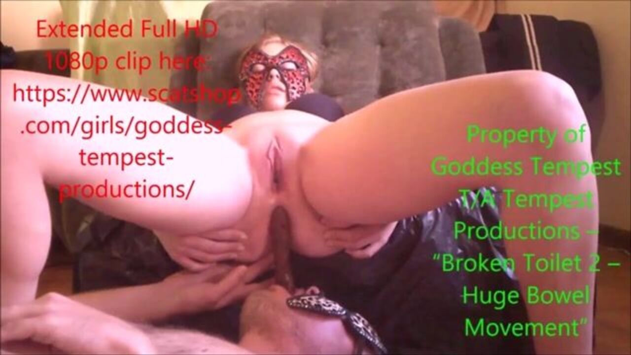 Goddess Tempest's Broken Toilet 2: Watch Her Get Her Big Bowels Pounded in a Wild Scat Fetish Action