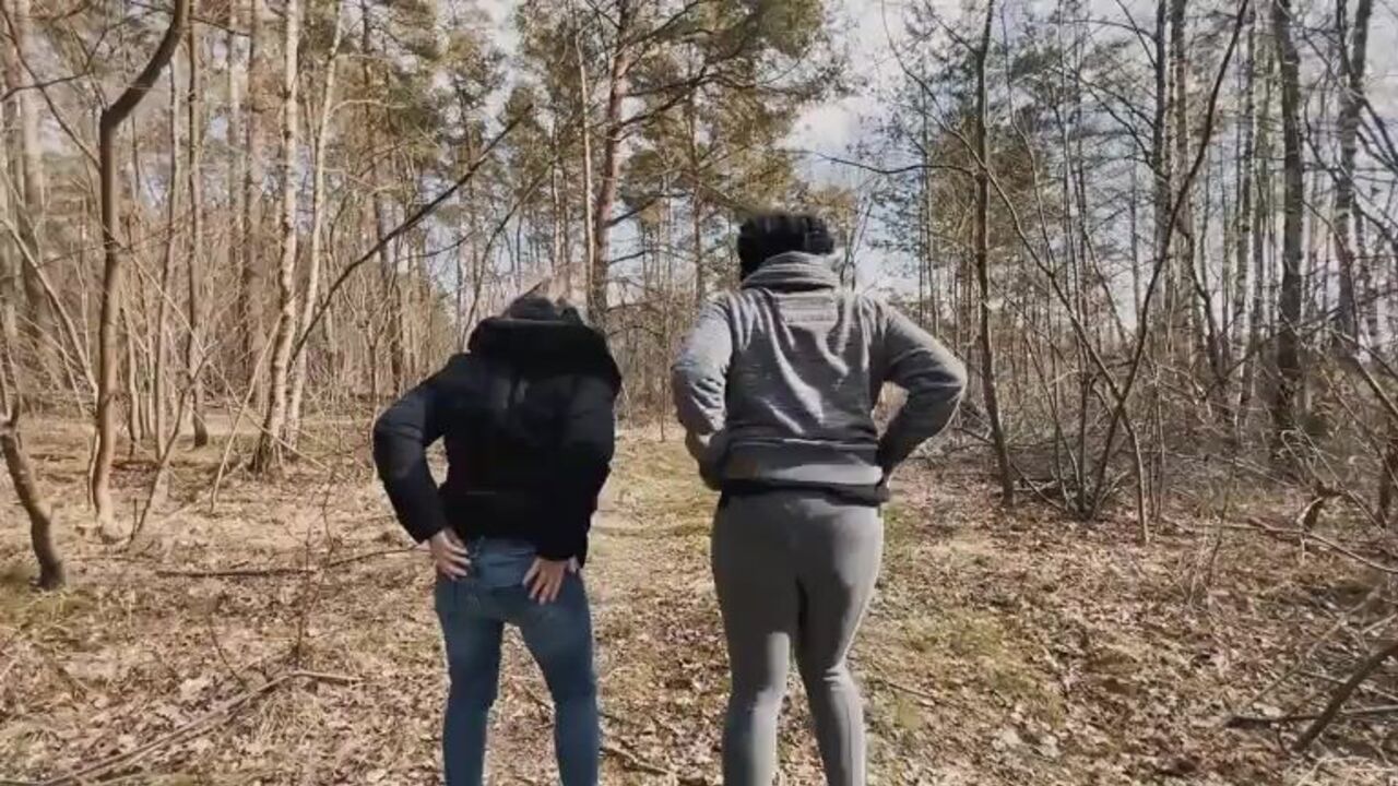 Mia and her pal scat in woods and get naughty with each other's pooped holes