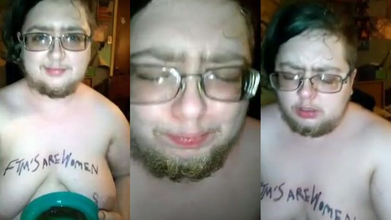 Watch filthy slut dusty Mercadante get her stupid cunt and dirty ass eaten in the toilet