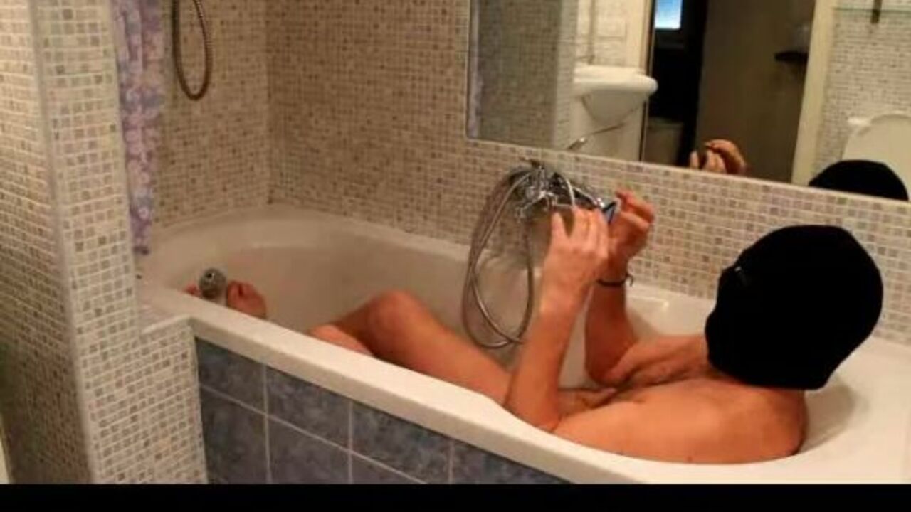 Dirty couple scatters their load on sissy cock after filthy ass play