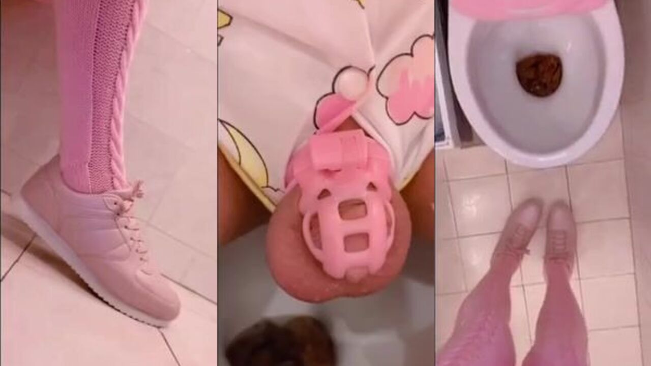 Get ready for a filthy toilet surprise with this kinky shitting & pee session