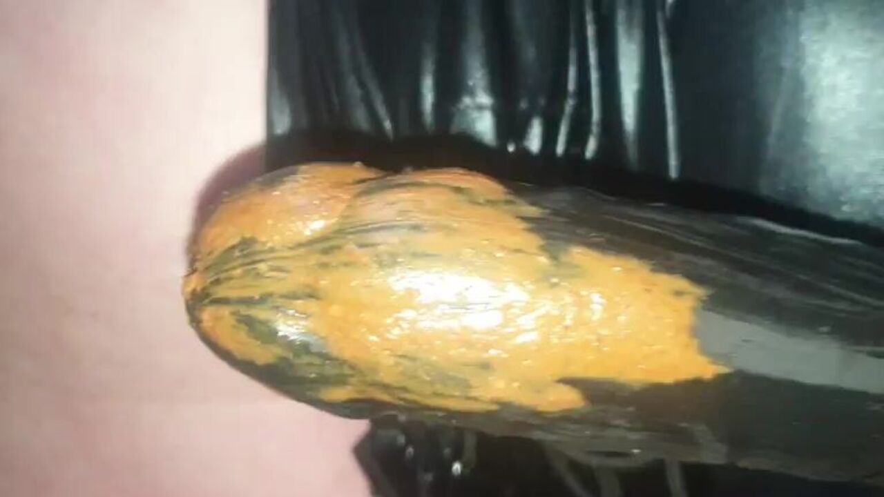 Watch this filthy slut get her scat stuffed and pounded with a hard cock