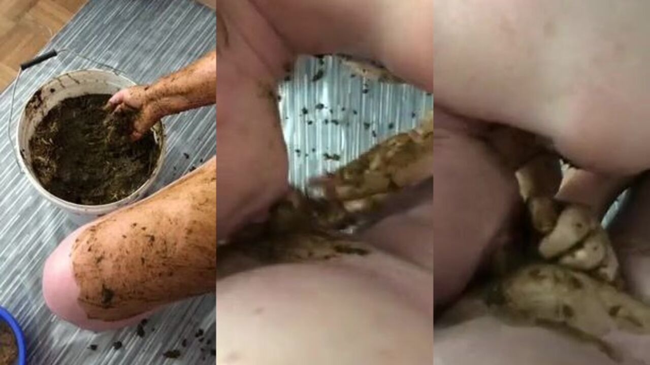 Watch this filthy slut get her scat stuffed and filmed for all to see!