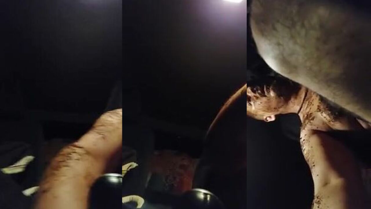 Watch this dirty slut scat while driving her car