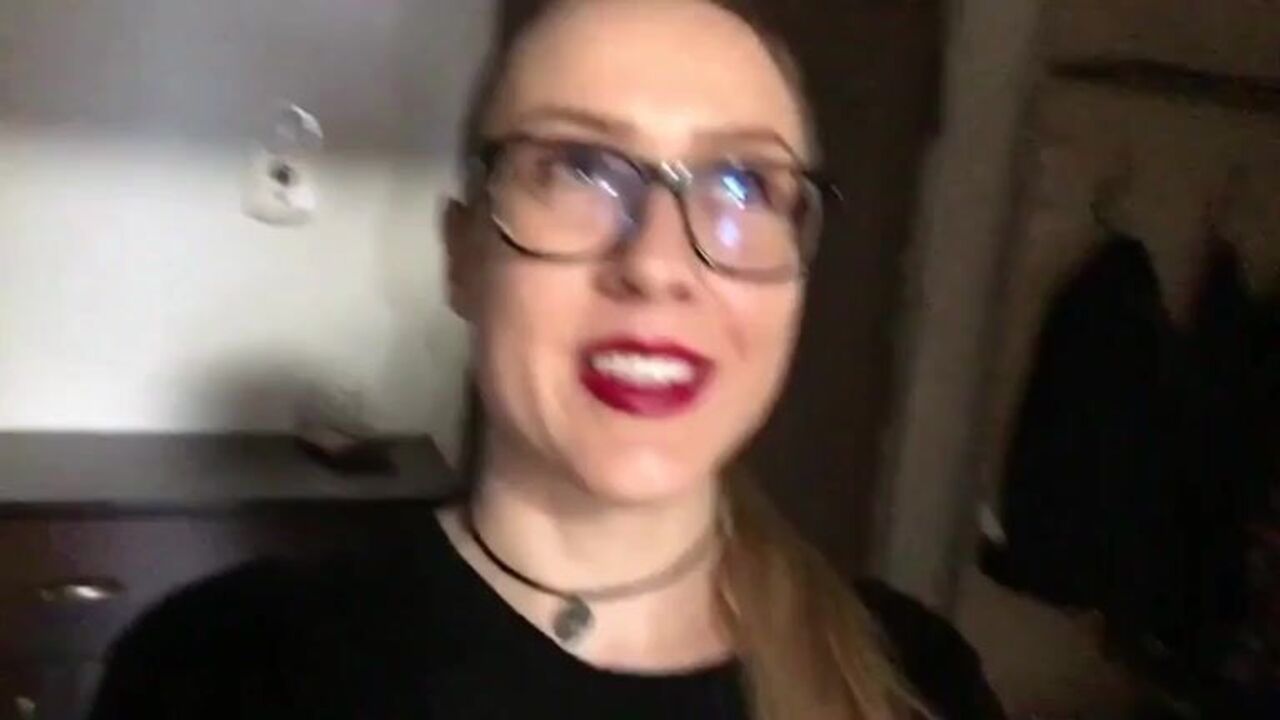 Watch this glasses-wearing slut get her scat plowed with some hardcore action