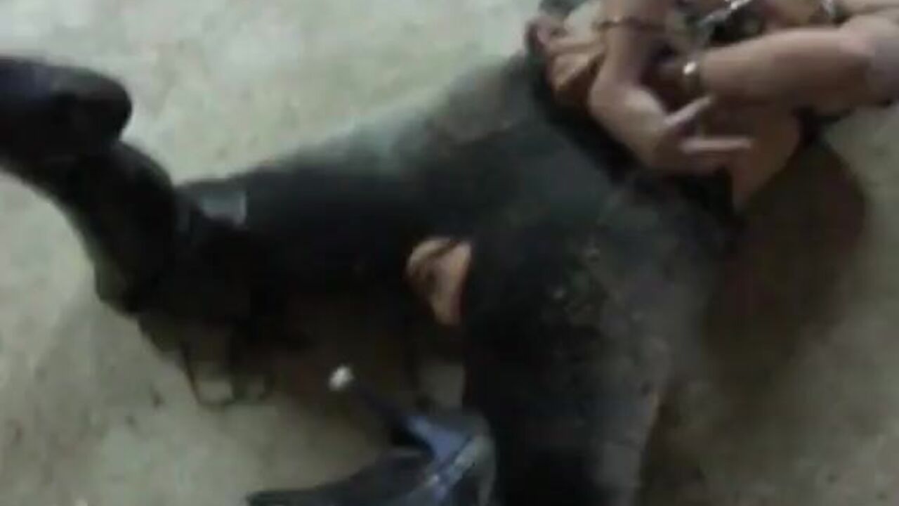 Watch this filthy slut humiliated and scat on rolling in her filth