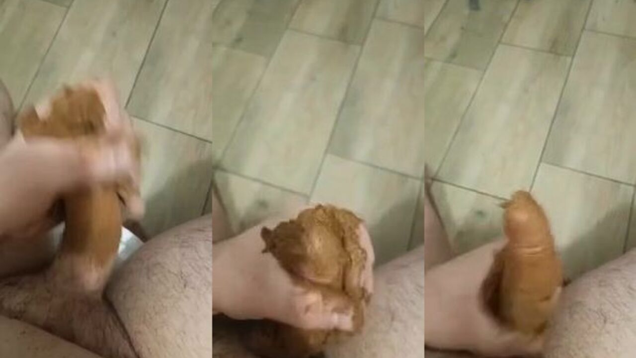 Watch this hot boy stroke his scat in ecstasy