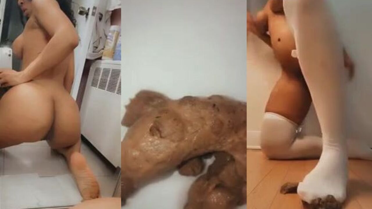 Watch these kinky scat girls go wild with their own pee & cum