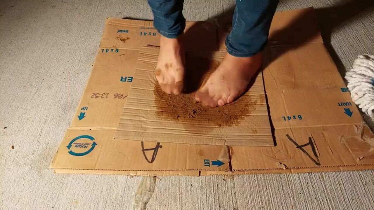 Watch this teen pantyhose mad girl crush a dog's skull with her nylon feet