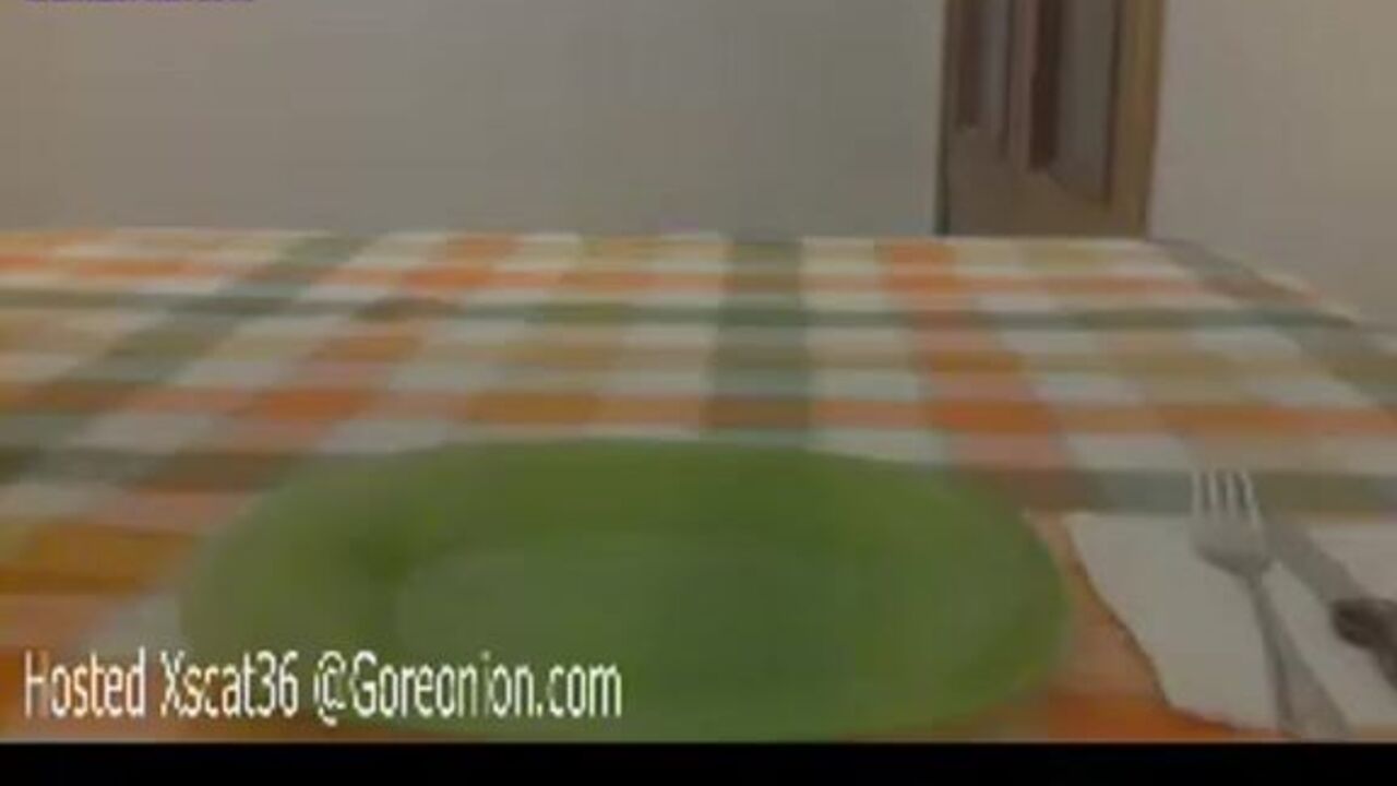 Nerdy girl gets her first taste of scat and gets drenched in it