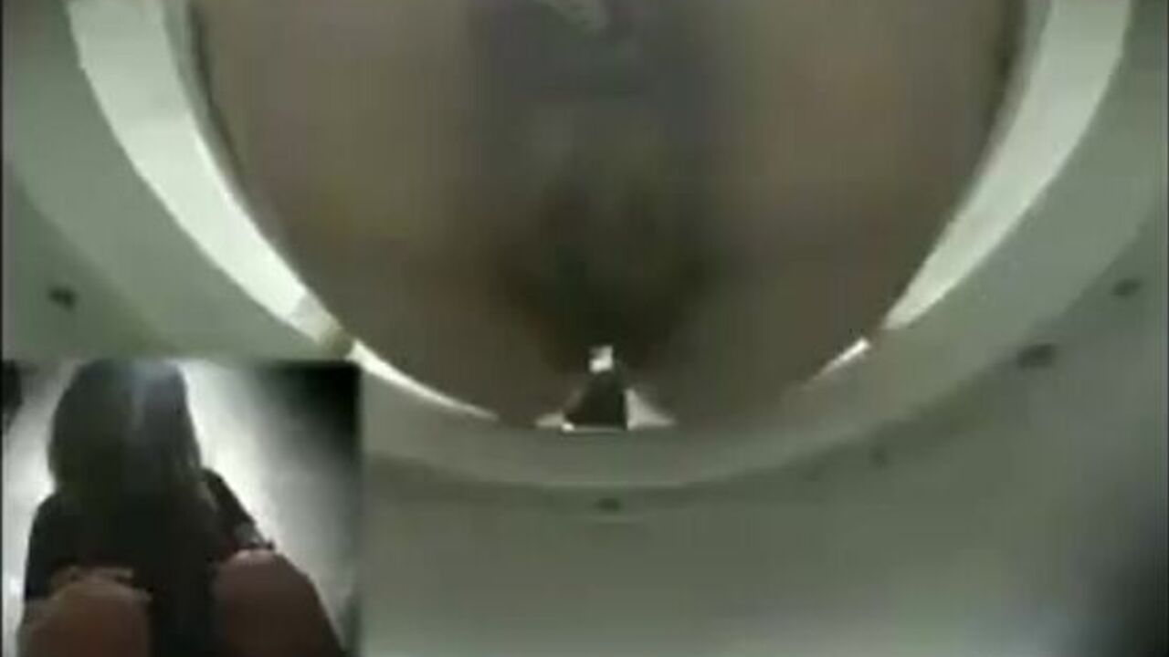 Asian Spycam catches scat women in the act of pooping in the toilet