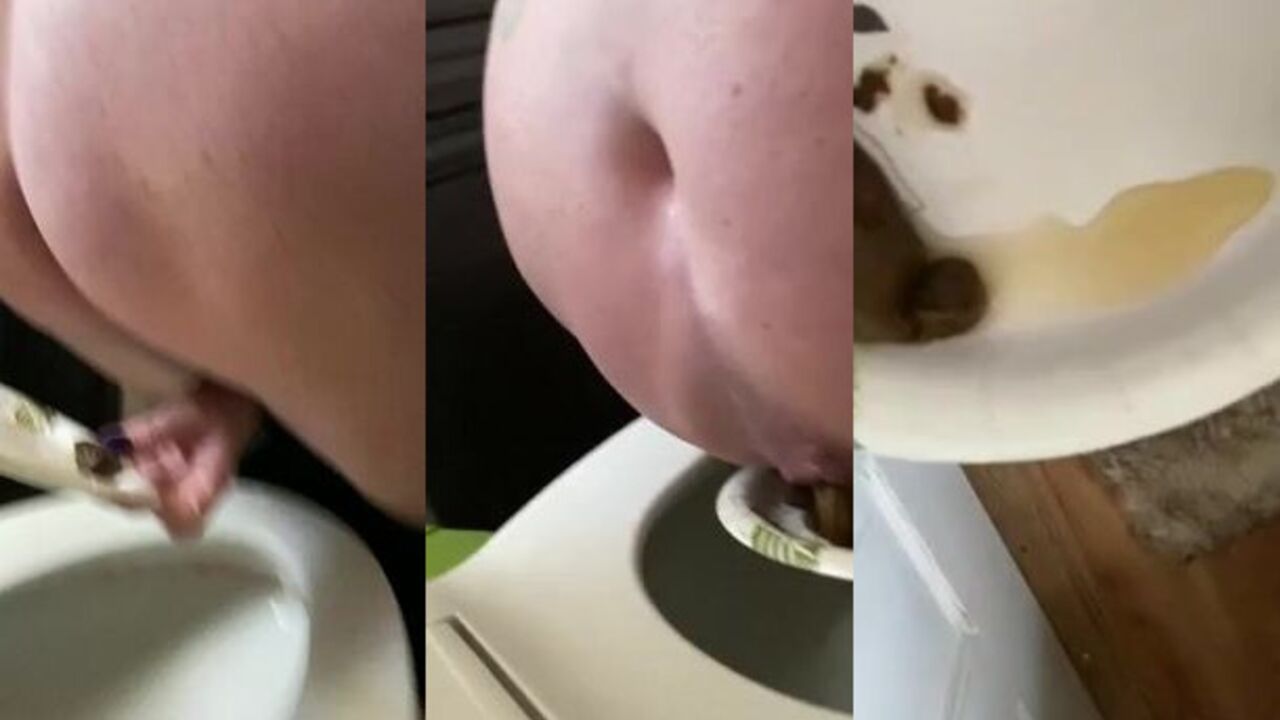 Hot slut gets her asshole drilled hard and deep in her scat video