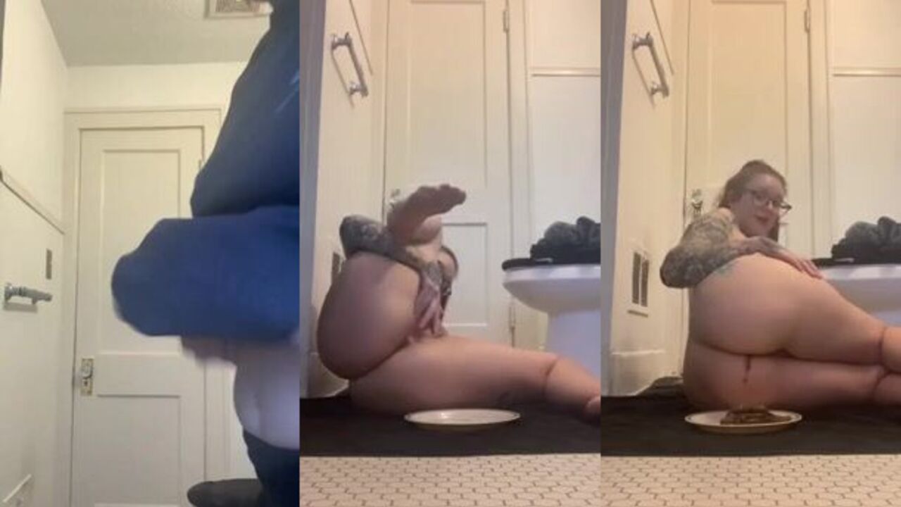 Watch this cute girl get a hard shitting session in her scat video