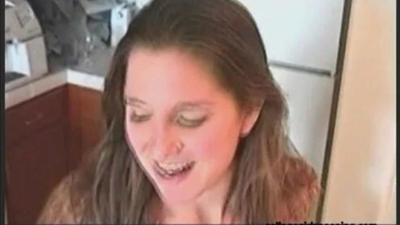 Alyssi, the dirty slut, gets her scat stuffed and filmed for all to see