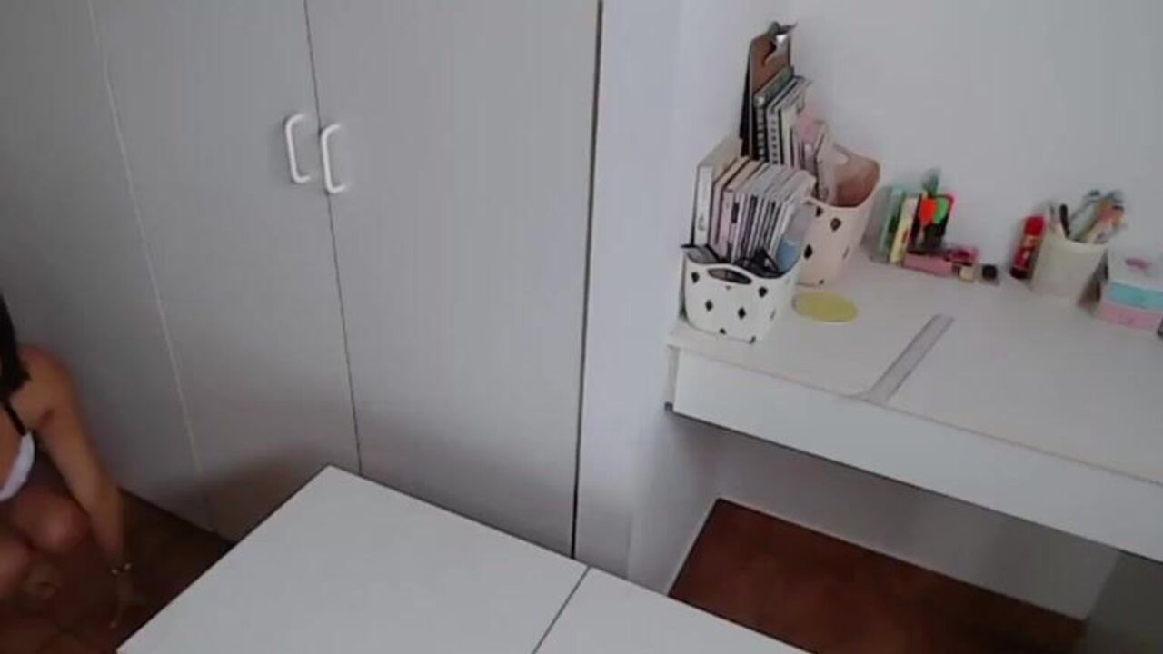 Mirellabb's cute bunny gets naughty in the bathroom at work