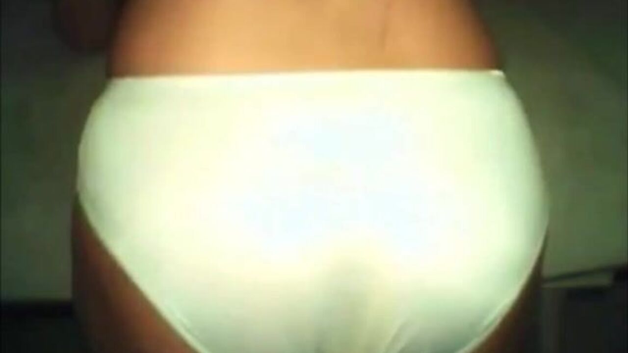 Watch this slutty scat slave in white panties get a good drenching
