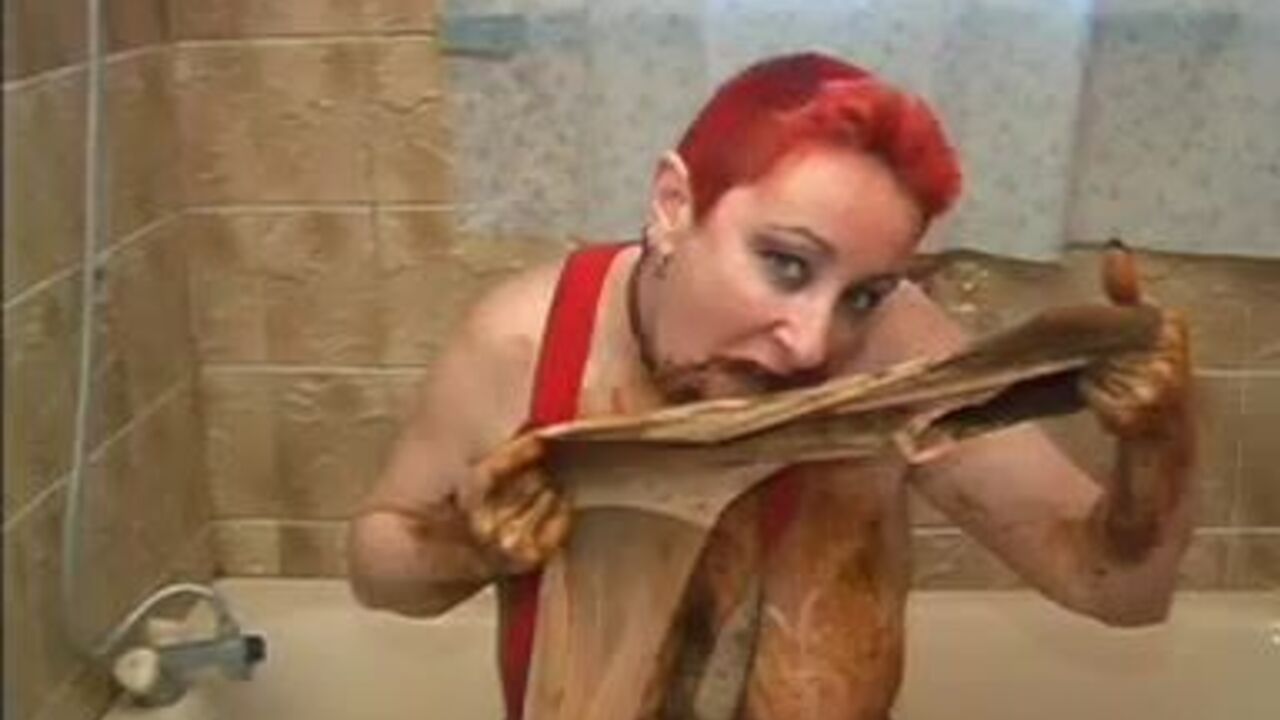 Watch the scat porn of this filthy slut getting her pussy pounded in a wild fuck fest!